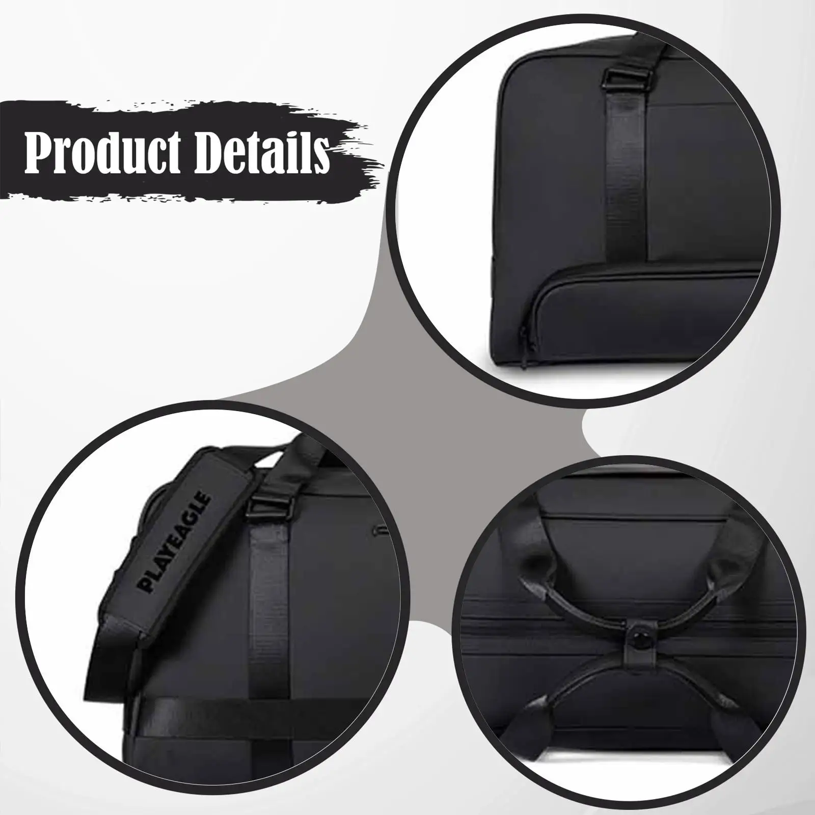 

Travel Golf Duffel Bag with Shoe Compartment,Adults Sports PU Leather Weekender Overnight Bag Gym Handbag for Fitness Luggage