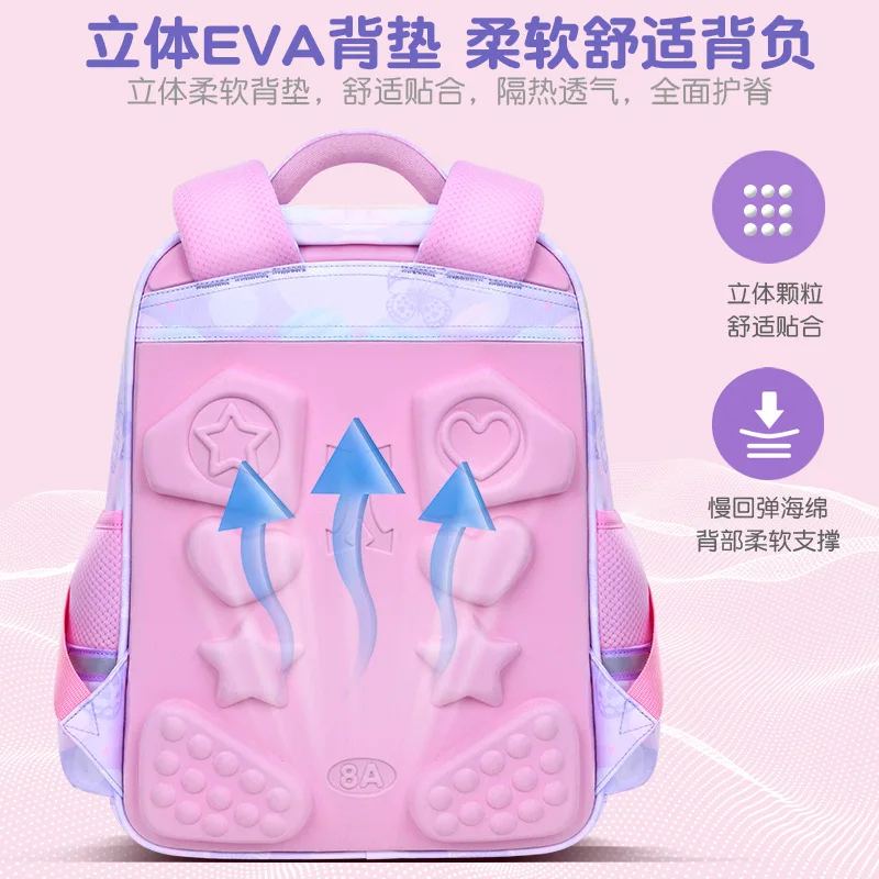 Sacs à dos d'école imperméables pour enfants, sacs à dos Kawaii pour filles douces, sacs d'école Oxford grill pour élèves du primaire, sacs initiés mignons pour enfants