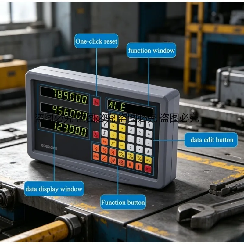 

Digital Readout DRO 3 Axis Display Linear Scale Grating Ruler Kit Lathe Milling Machine Counter