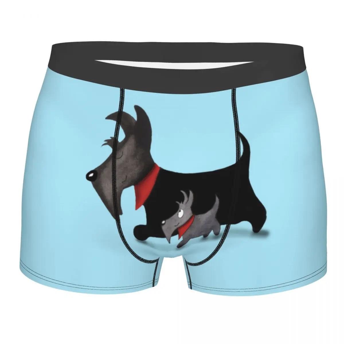 Scottie Dogs Underwear Men Sexy Print Customized Scottish Terrier Boxer Briefs Shorts Panties Breathbale Underpants