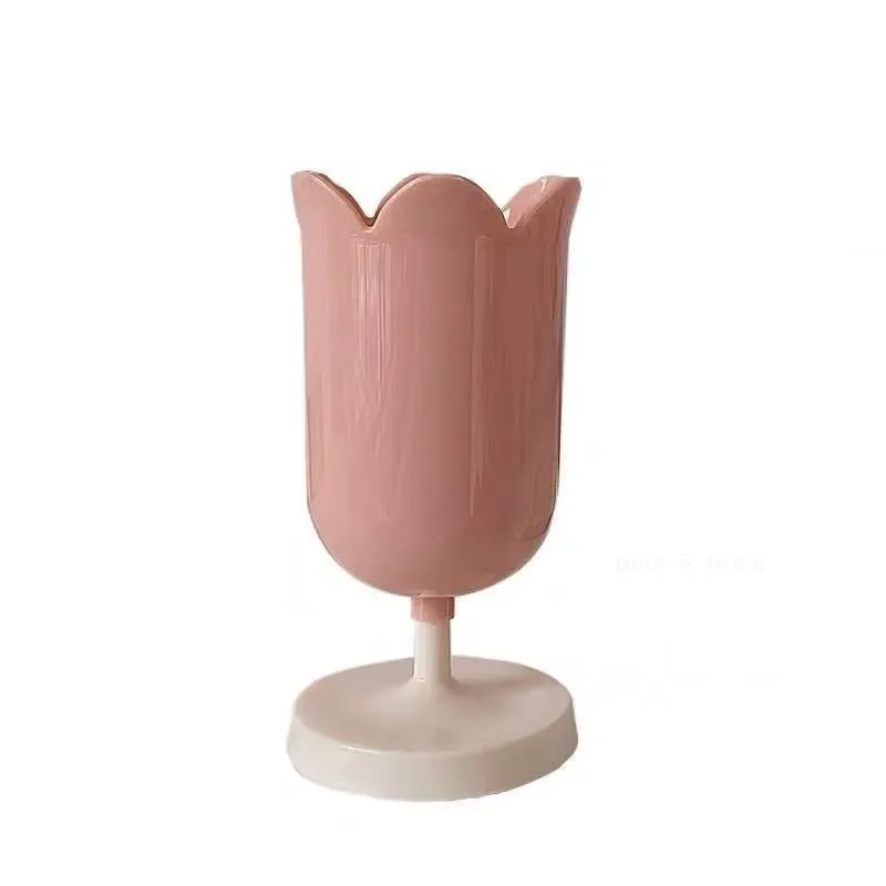 Tulip Flowers Pen Holder Cartoon  Cute Creative Girl Student Multifunctional Storage Office Stationery
