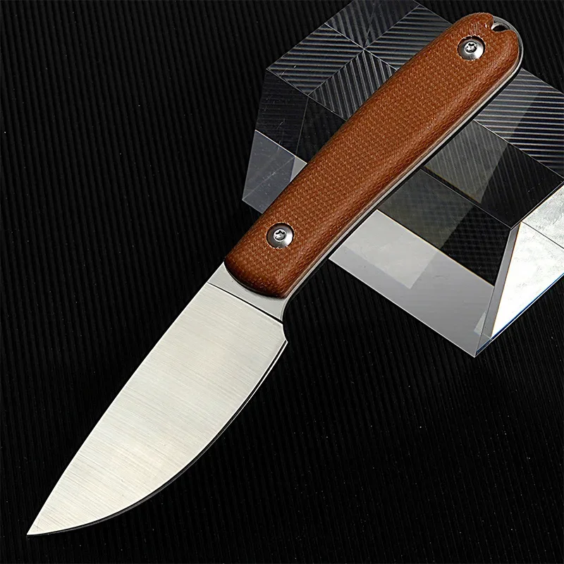 14C28N Steel Outdoor Camping Fixed Blade Knife Tactical Military Survival Straight Knife Camping Self Defense Hand Tool Scabbard