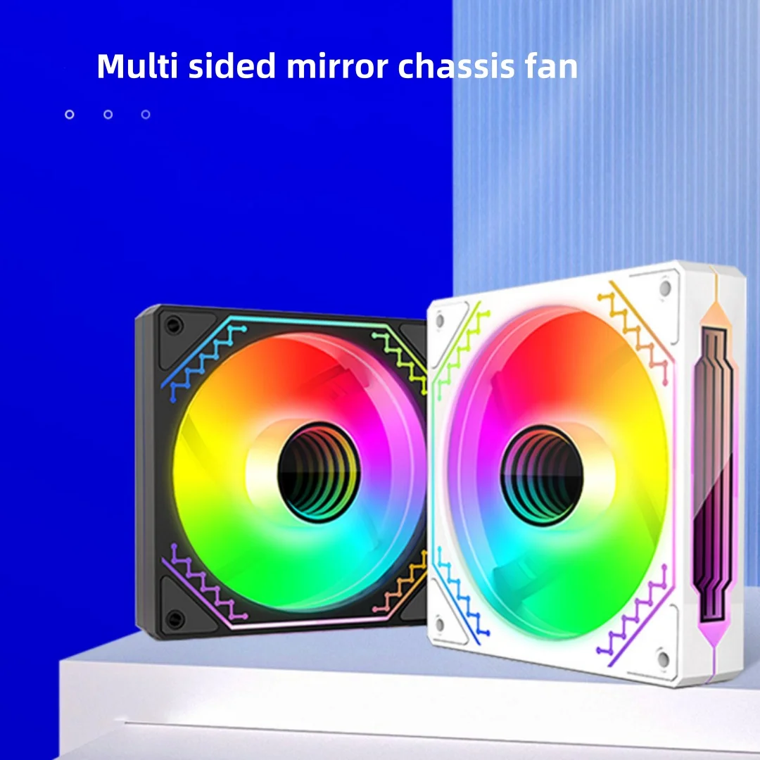 

Prism 120mm 12V PWM ARGB Silent Fan 5V3Pin Stereo Lighting Effect ARGB Forward Reversal Chassis Cooling Fan