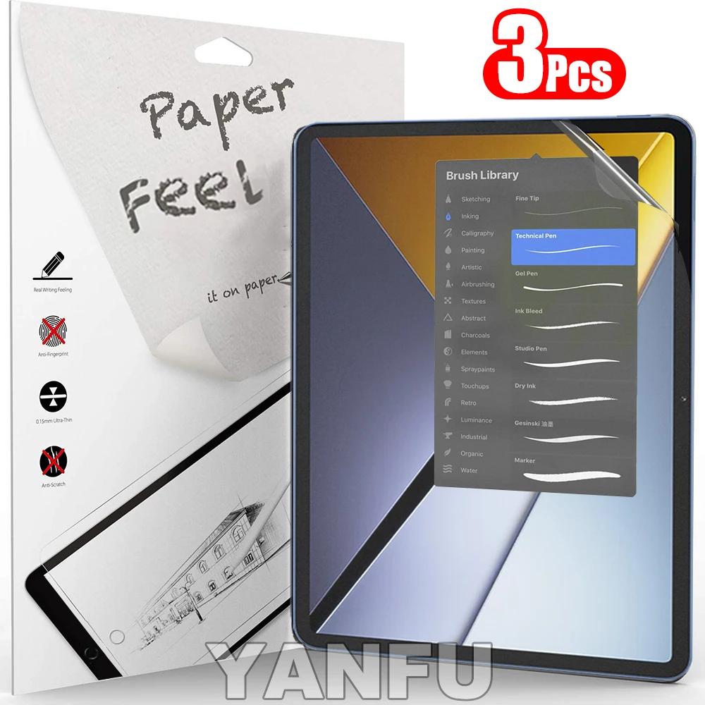 

3Pcs Paper Feel Like Screen Protector For Xiaomi Poco Pad M1 12.1 X1 11.2 Film No Glass