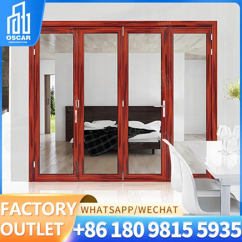 

Customizable High function Double Folding Door for European Commercial Spaces Factory Made Bifold Door