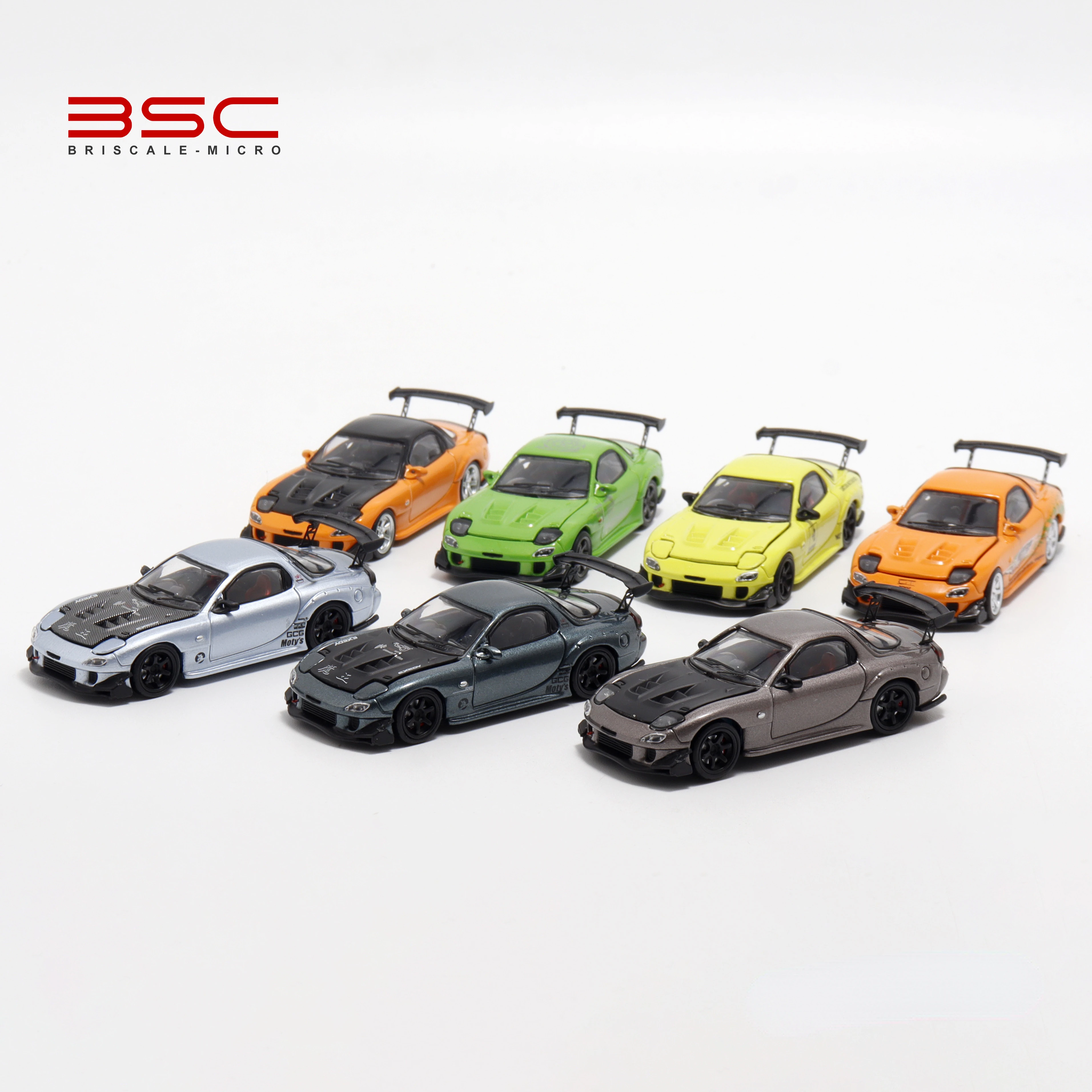 BSC Open Cover Edition 1:64RX7 FD3S RE Simulation Alloy Car Model Collection Ornaments