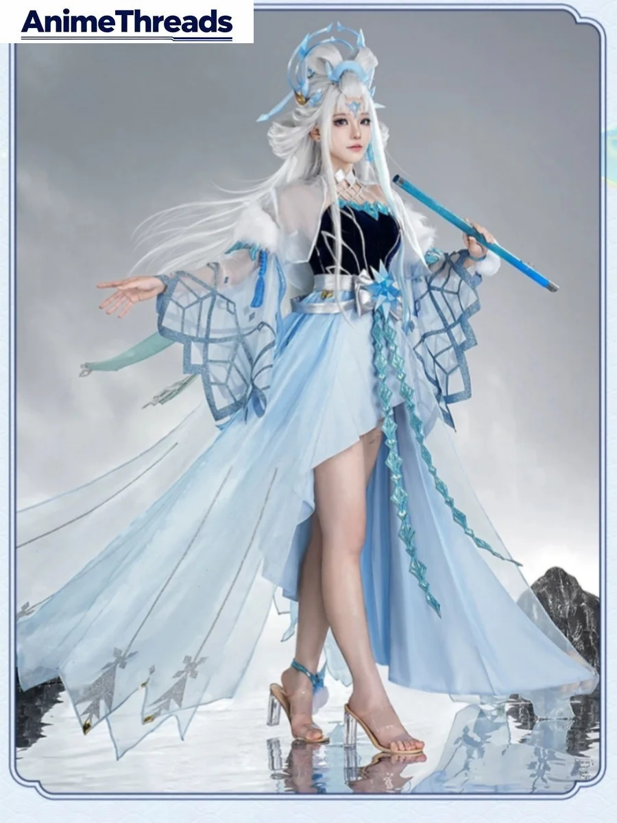 

THREAD Honor of Kings Frost Moon Singing Women Cosplay Costume Cos Game Anime Party Uniform Hallowen Play Role Clothes Clothing