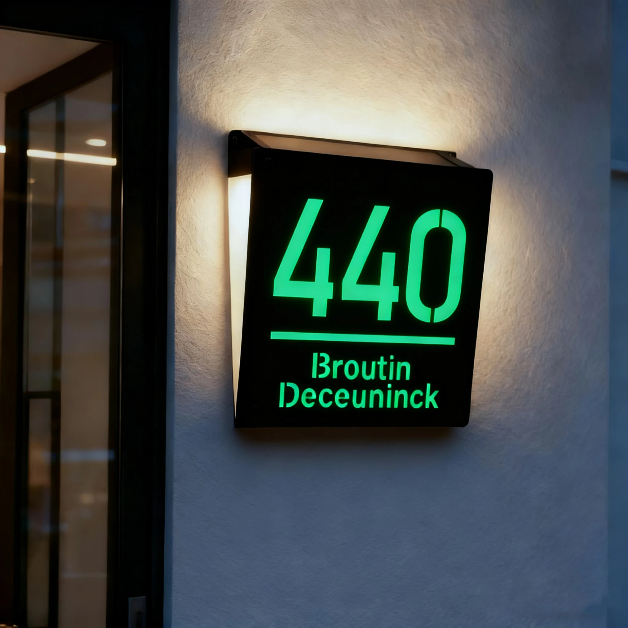 Gepersonaliseerde huisnummerbordje  buiten automatisch Huisnummer led verlichting solar plaquette eenvoudig te installeren aangepaste deurbord zonne-LED adresbord 3D CUT huisnummer zonneenergie - afbeelding 1