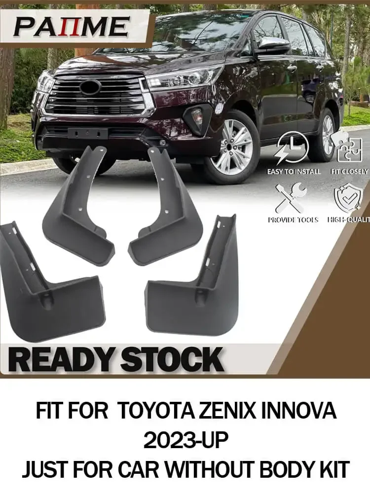 Mud Flaps Mudguards For Toyota Innova Zenix 2023 2024 no body kit  YC102207