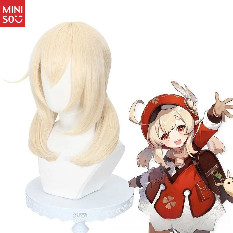 

Genshin Impact Klee Cosplay Wig, Light Blonde Twin Tails for Knight of Favonius Fleeing Sun