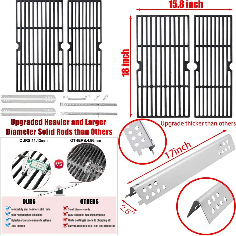 

Charbroil Gas Grill Heat Tent 2 Burner Replacement Parts G470-0002-W1 G470-0004-W1A G470-5200-W1 Compatible