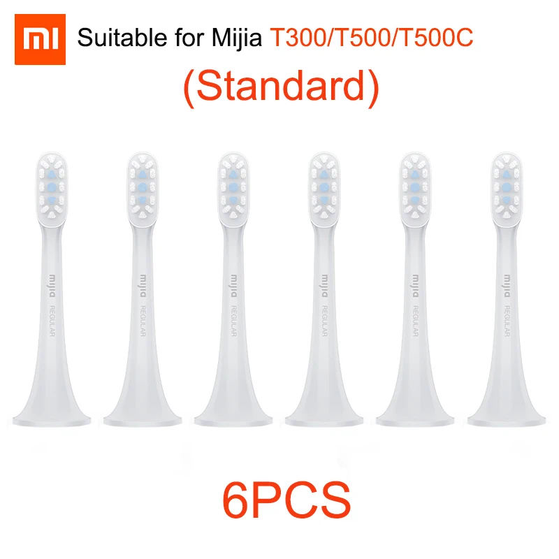Original Xiaomi Mijia เปลี่ยนหัวแปรงสีฟันโซนิคไฟฟ้าแปรงสีฟัน T100 T300 T500 3หัวแปรงฟันแต่ละกล่อง