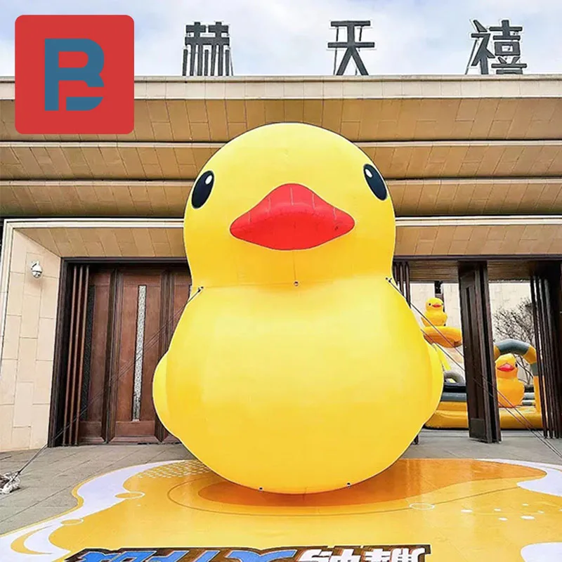 

Inflatable yellow duck air model stage lighting bar cruise interactive atmosphere foil IP customization