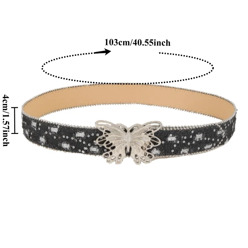 Trendy Summer Decorative Bow Women’s Belt Korean-Style Smooth Buckle Leather Belt Versatile Snap-Button Belts for Jeans