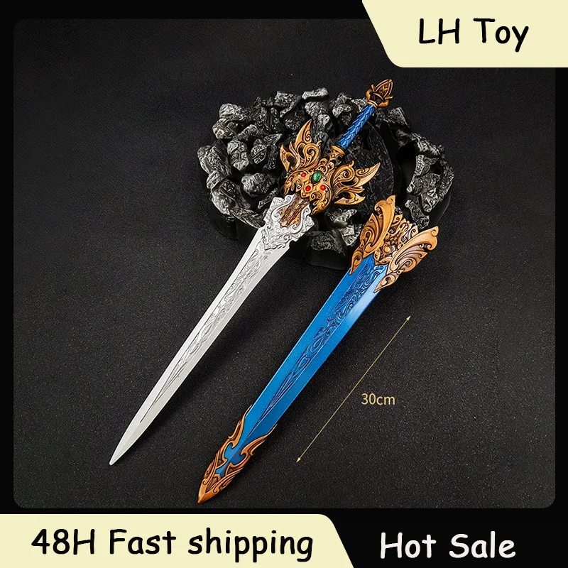 30-48cm Ancient Swords Series Metal Crafts Knife Toy Ornament Yitian Sword Model Unsharpened Personality Decorations Collections