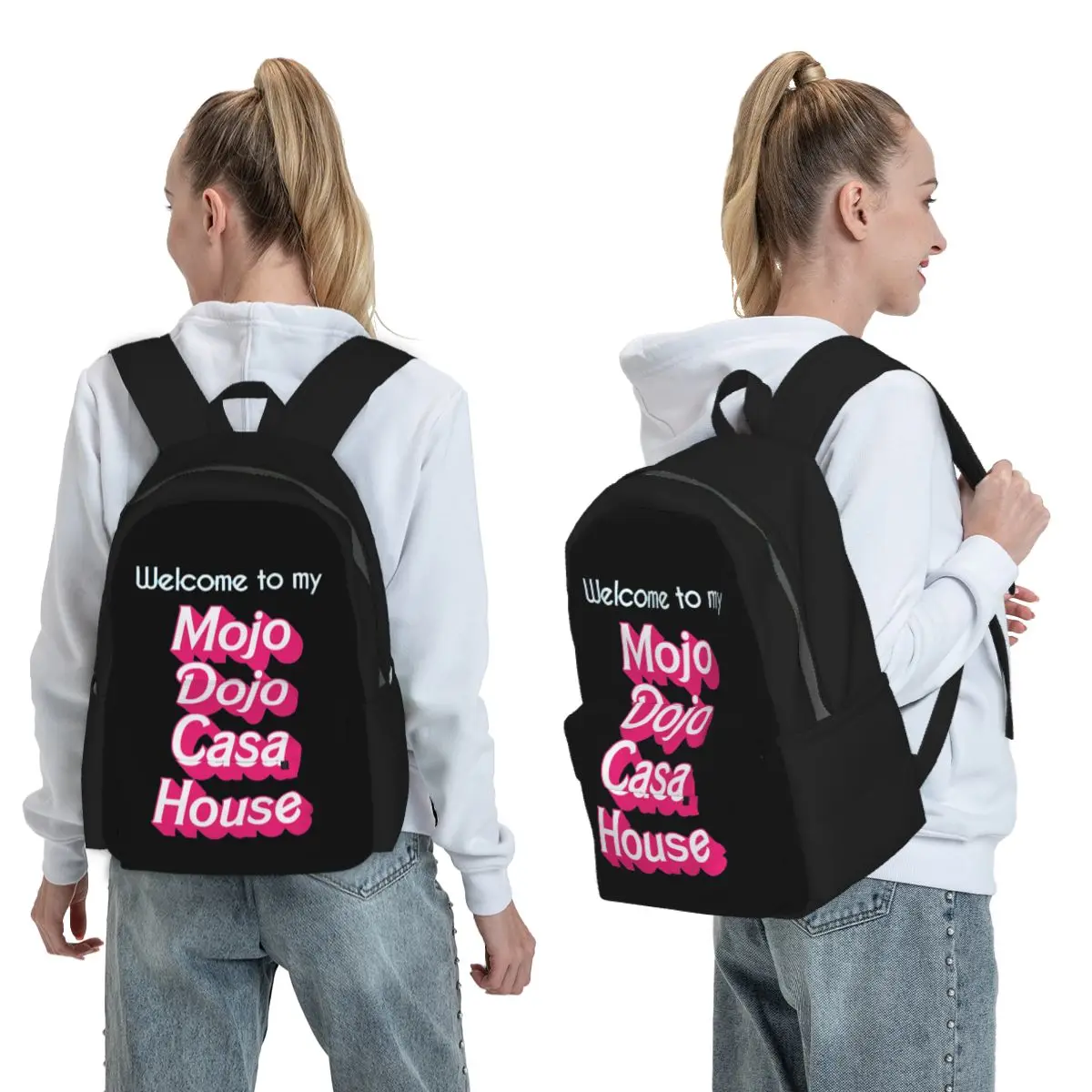 

Mojo Dojo Casa House Backpack Student BookBag Kids School Bag Computer Shoulder Bags for Men Women