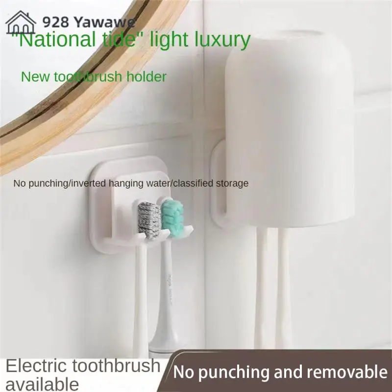 Toothbrush Holder Wall Mounted Sturdy And Durable Convenient And Fast Newly Upgraded Acrylic Adhesive Multiple Scenarios