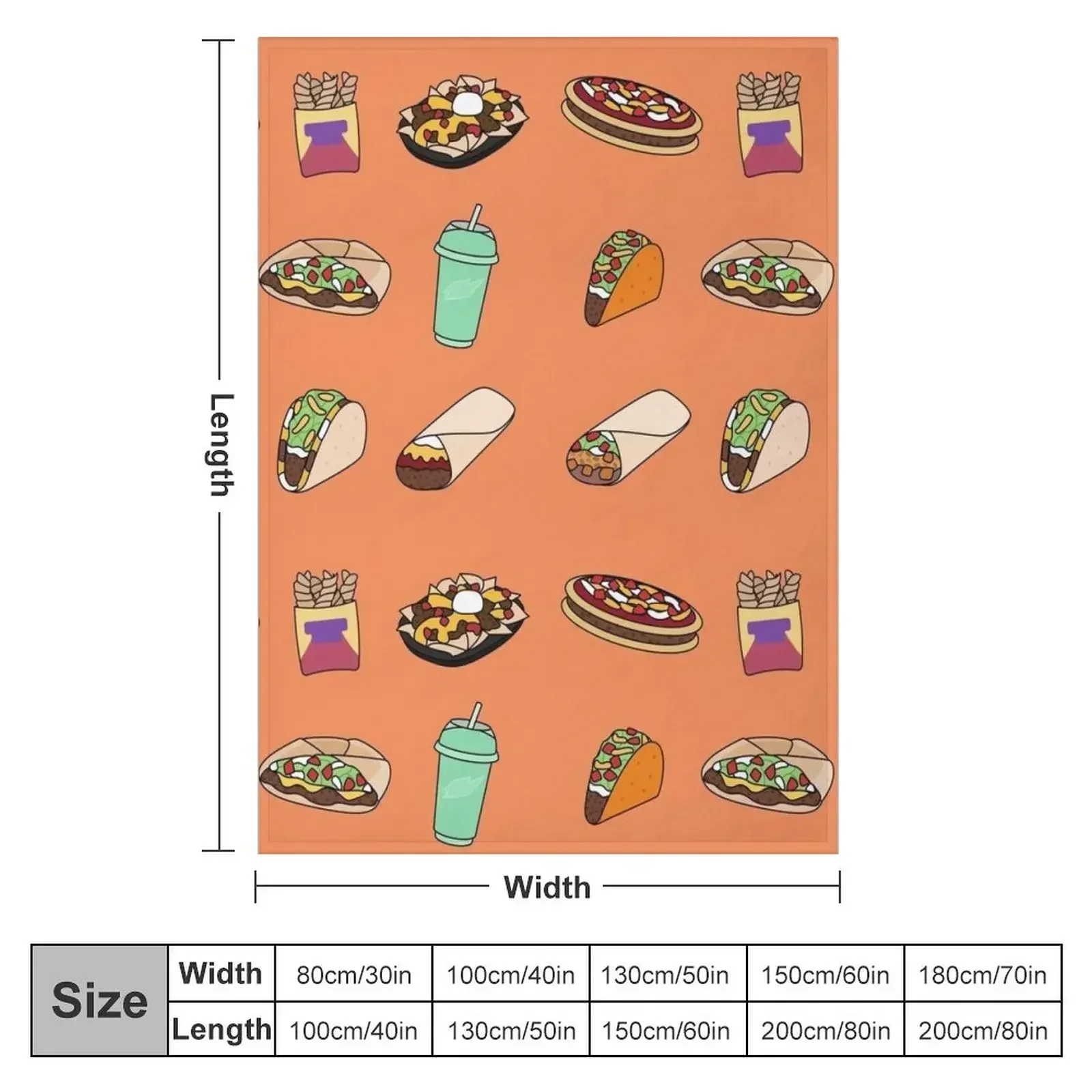 Taco Bell Throw Blanket couch cozy soft plush fuzzy picnic outdoor blanket