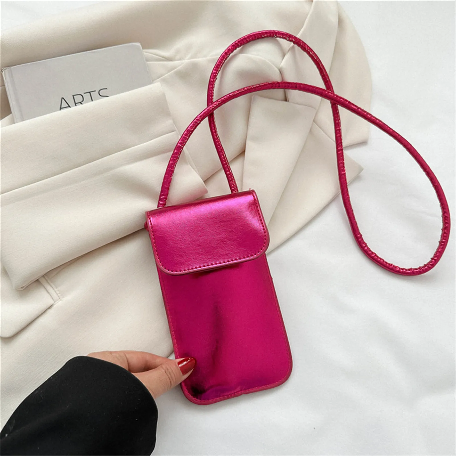 

Causal Women Bags Pu Wallets Solid Color Shoulder Bag Cell Phone Purse Lady Crossbody Handbag Female Money Bags Messenger Bag