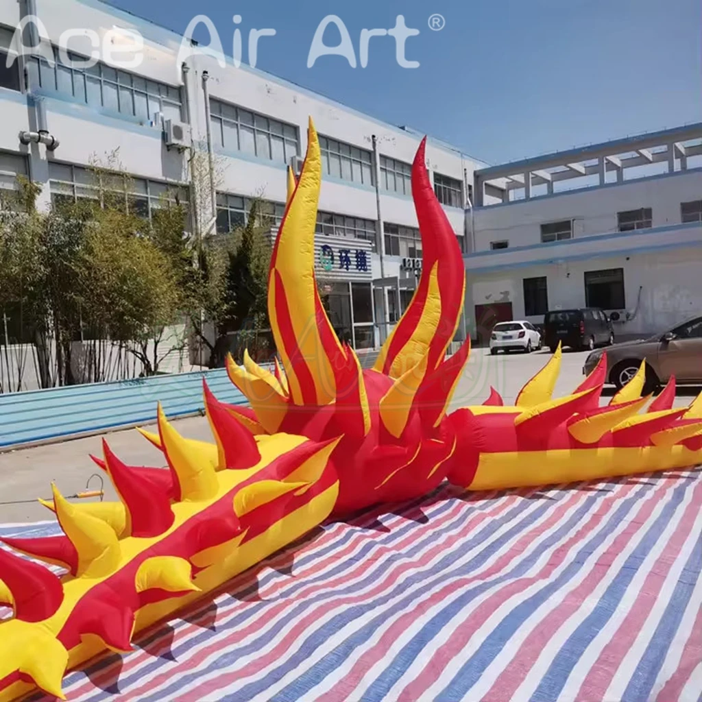 Aufblasbarer Vulkan-Flammenballon für Musikfestival, Dachdekoration für Festliche