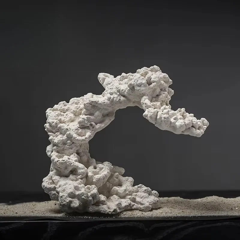 Materiales de paisaje para pecera, adornos de paisajismo para acuario, modelado de personajes, decoración tallada en piedra, est