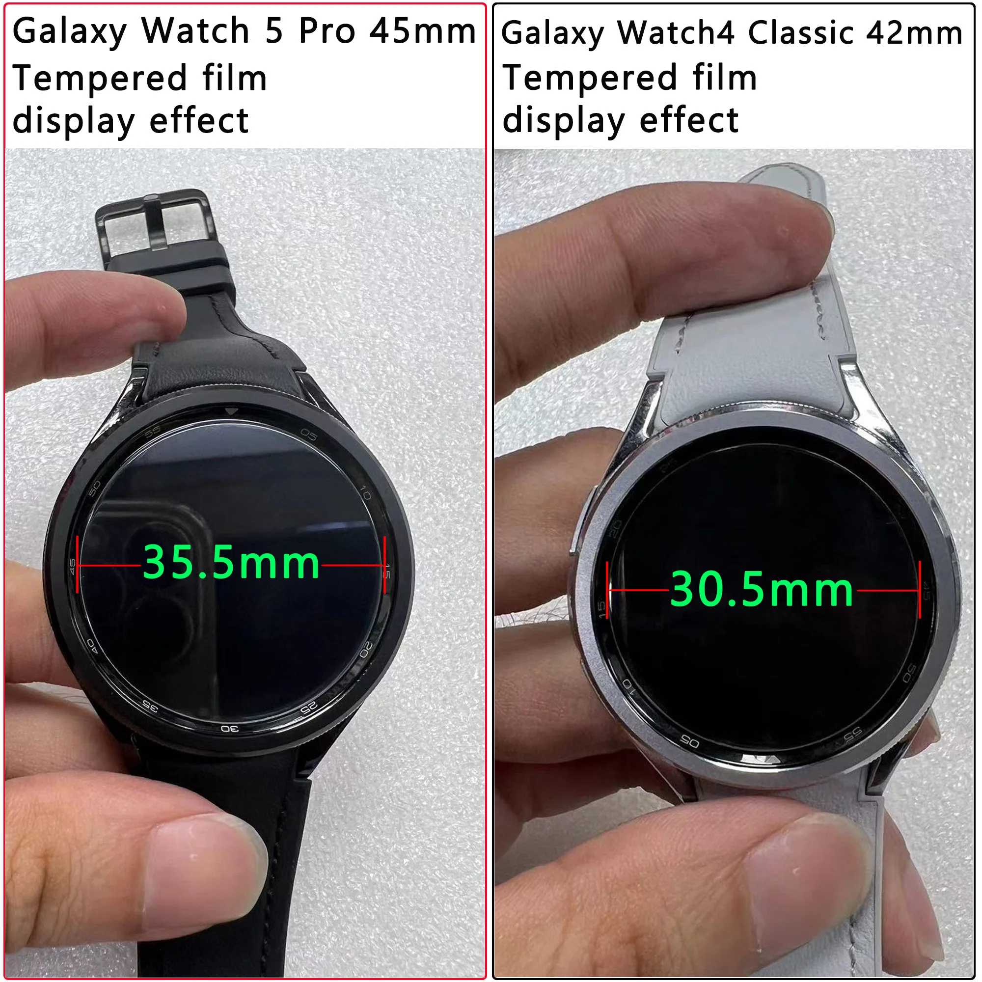 9H gehärtetes Glas für Samsung Galaxy Watch 4 5 6 7 40/44 mm Classic 42/46 mm Watch 3 41/45 mm Anti-Kratz-Folie HD-Displayschutzfolien – Detail 3