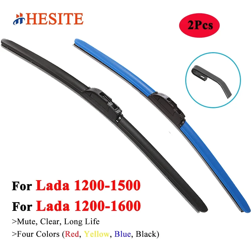 HESITE Colorful Wiper Blades For Lada 1200 1500 1600 2106 2104 Sedan 1989 1990 1992 1995 1998 1999 2000 2001 2002 2003 2004 2005