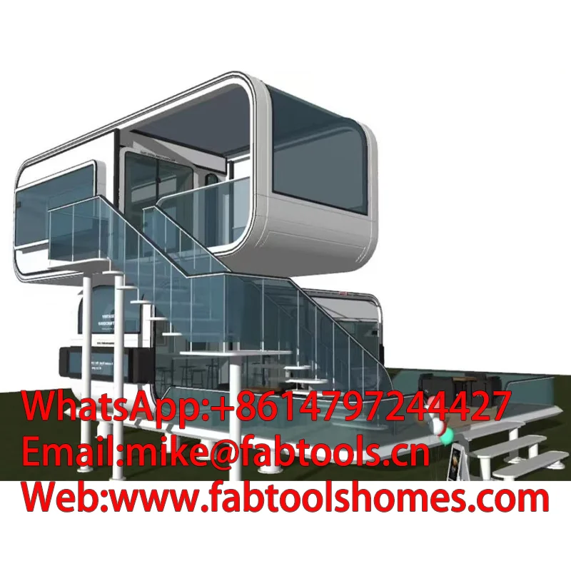 Modular outdoor mobile coffee shop Prefabricated luxury living apartment with living facilities