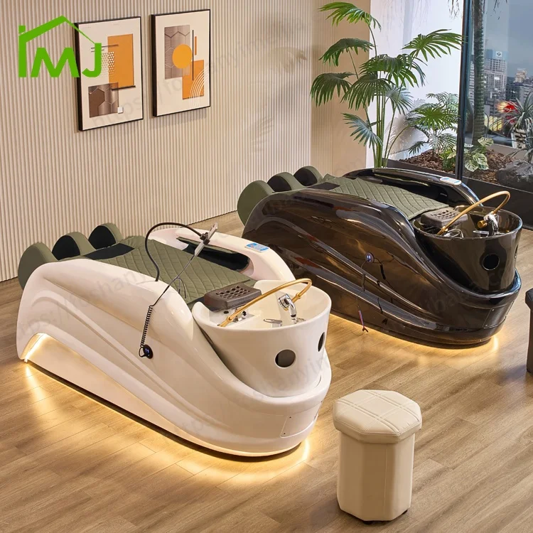 

Salon Recliner Electric Hair Washing Massage Head Spa Bed With Water Circulation and Steamer