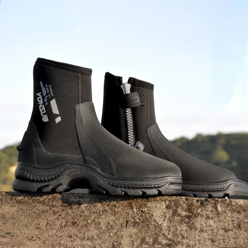 

Неопреновые туфли для дайвинга 5 мм, противоскользящие плавающие ботинки с низким вырезом, уличные пляжные крики, снаряжение для пожарно-спасательных водных видов спорта