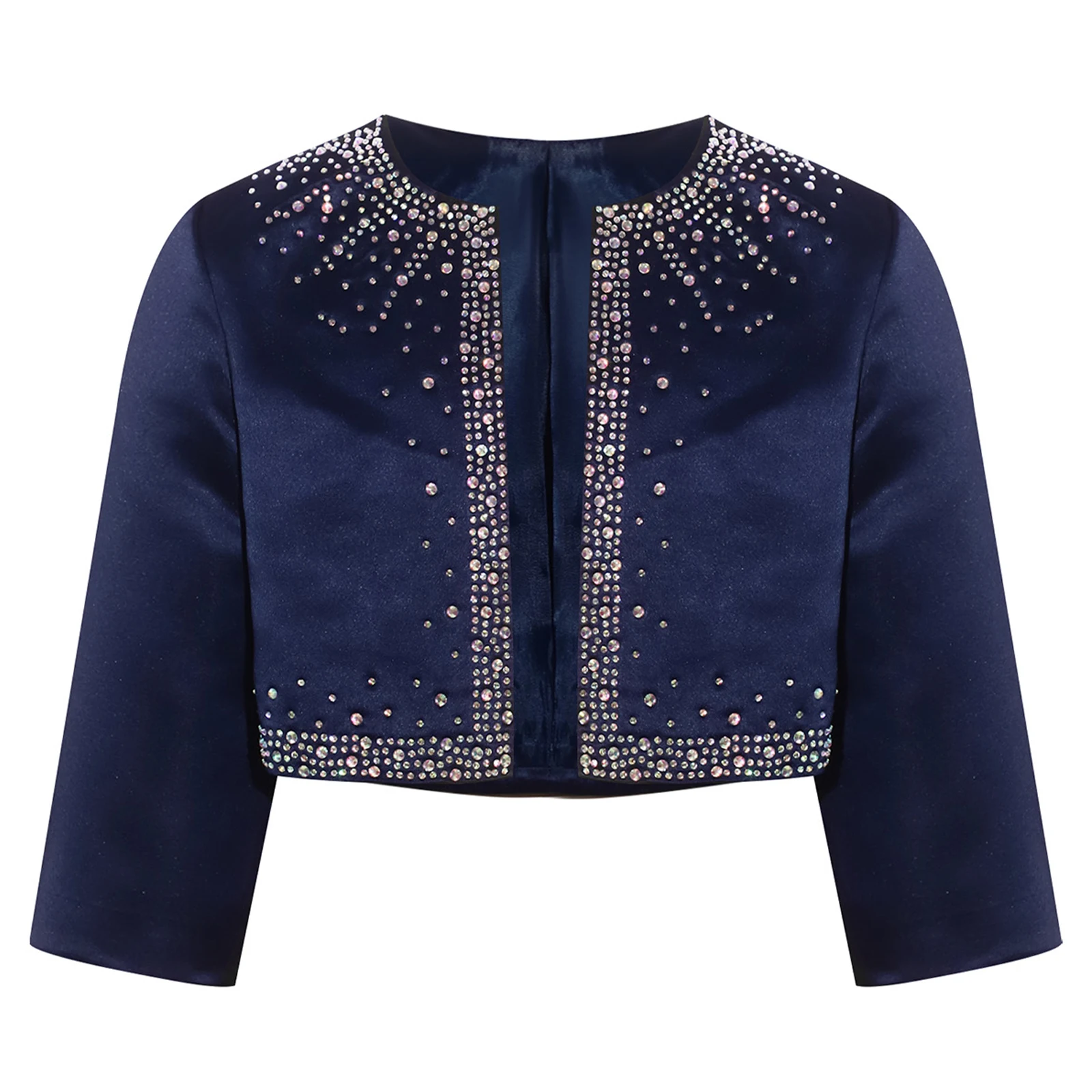 Satin Girls Bolero Jacket Coats Holy Communion Wedding Party 