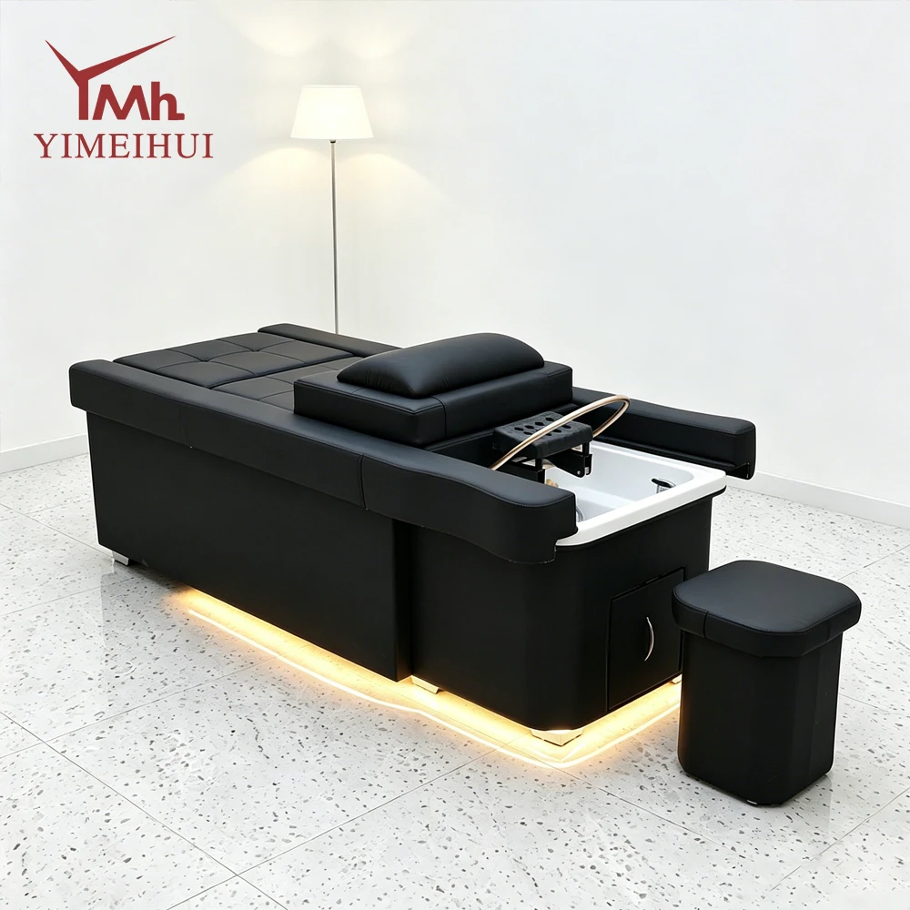 Professional Electric Backrest Lift Beauty SmartShampoo Bed Salon Hair & Scalp Care Foot Spa Pedicure Bed for Hair Salon
