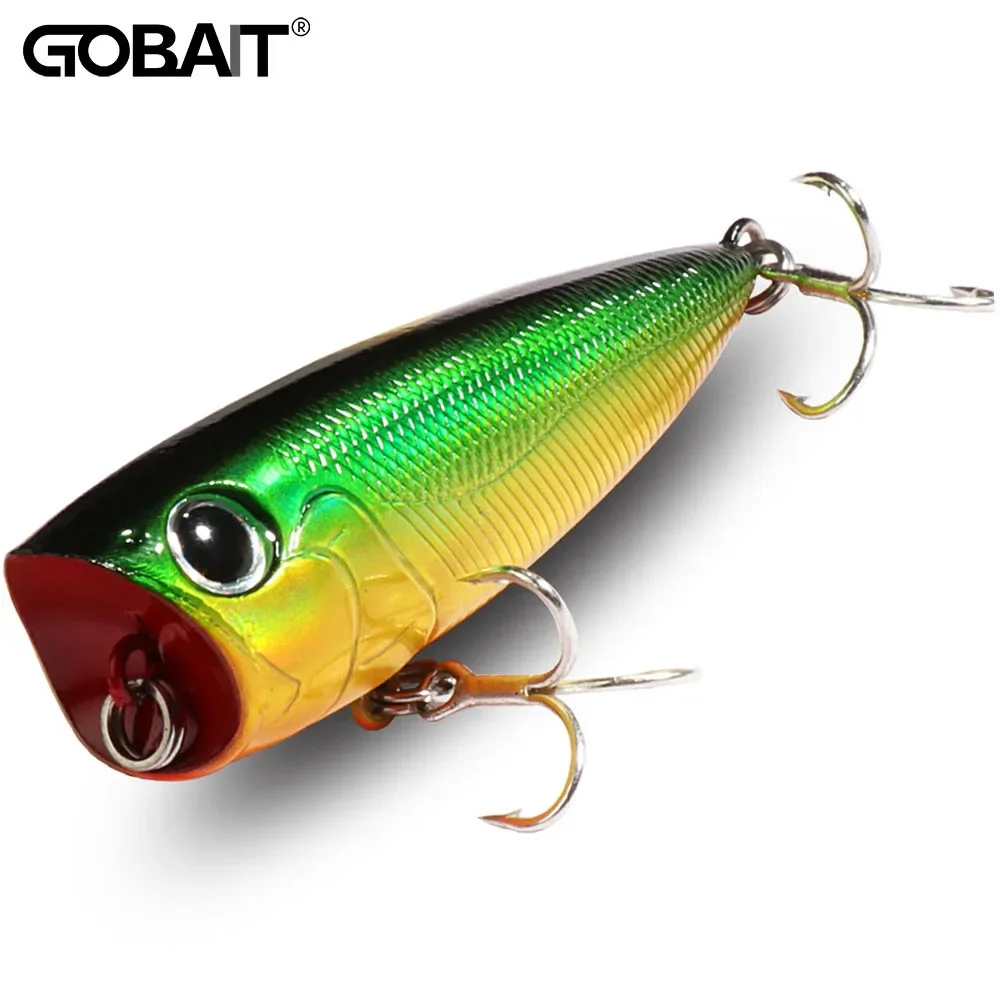 Top Water Popper 8g 6.5cm Lure Steel Ball Copper Ballast Balance Fishing Pesca Wobbler Floating Minnow Hook Tackle Crank Bait