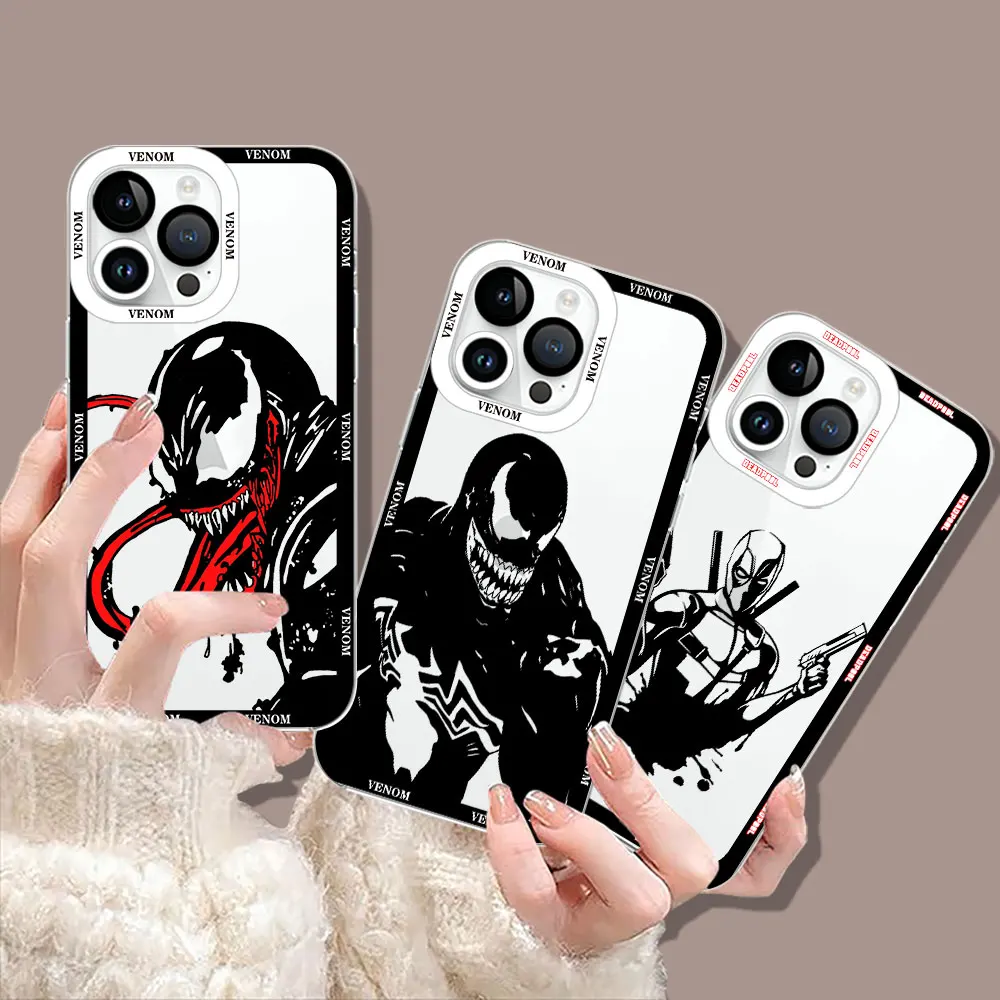 Marvel Venom Deadpool Cover For VIVO Y76 Y53S Y51 Y51A Y50 Y35 Y33T Y33S Y31 Y30 Y27 Y22S Y21 Y21A Y21S Y21T Y20 Y20I Y20S Case