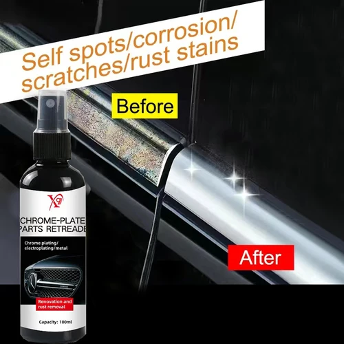 Imagen 1 del producto Kit de restauración cromada para manija de puerta y ventana de coche, limpieza y restauración de metales resistente al agua, sin óxido con acabado cromado brillante