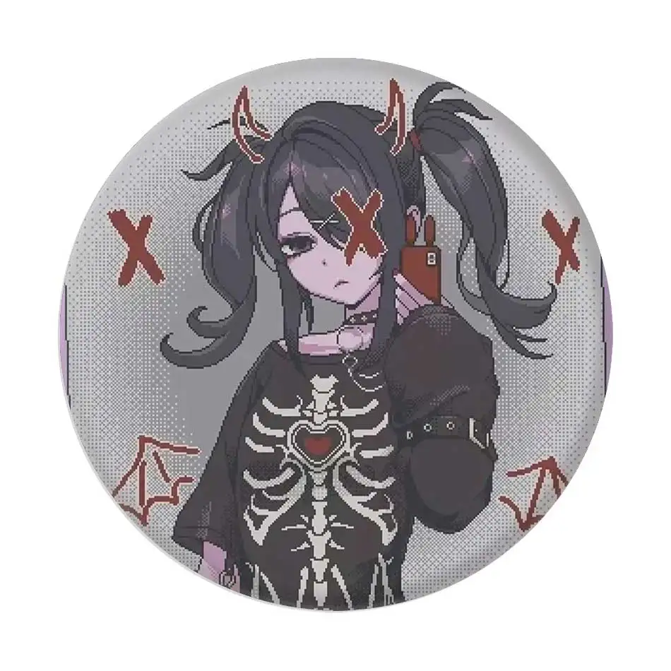 Needy Girl Overdose Cute Cartoon Badges Button Round For Bag Cosplay Props Gift For Fans Accessories Fans Collect Friends Gifts