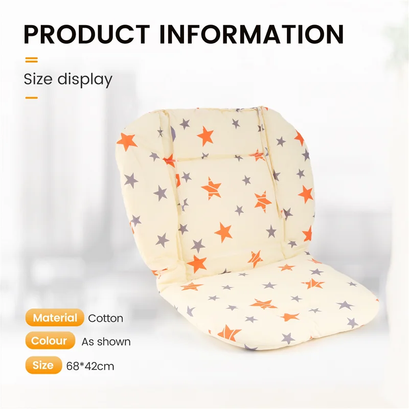 AS96-아기 유모차 시트 패드 범용 아기 유모차 높은 의자 좌석 쿠션 라이너 매트 코튼 소프트 먹이 의자 패드 커버