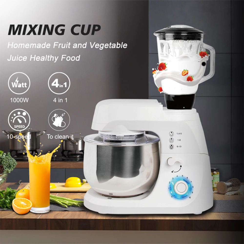 Best Selling Electric Kitchen Commercial Dough Kneading Mixer Machine  Egg Beater Blender Multifunction Food Mixer