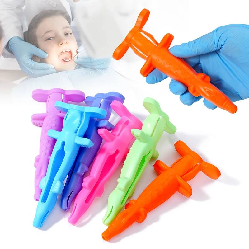 1pc Dental Syringe Sleeve Reusable Crocodile Shaped Dentistry Syringe Protective Cover Dentist Surgical Injector Tool Instrument