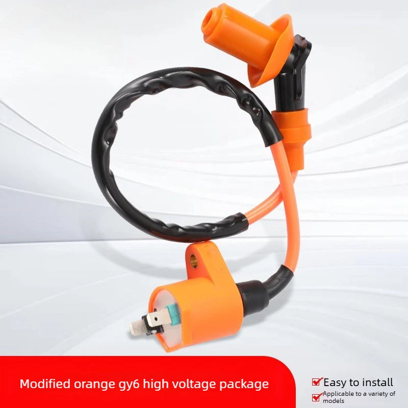 For Haomai 125 Motorcycle GY6 Scooter 50-125cc Accessories Modified Orange Performance High Voltage Pack Ignition Coil