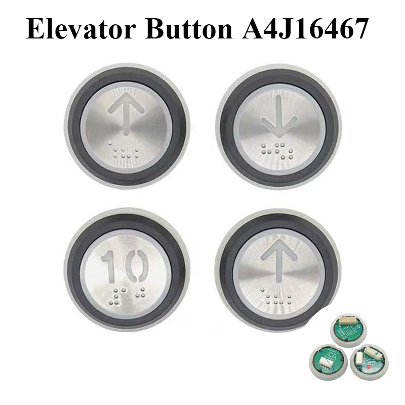 5pcs Elevator Button A4J16746 Car Number Braille Stainless Steel Word Button for Giant KONE Accessories