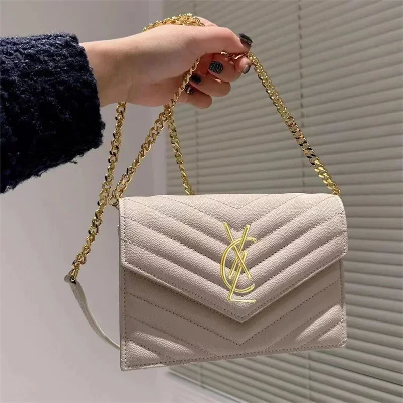 Borse a tracolla classiche in pelle con catena a rombo Designer pochette di lusso da donna Designer LOULOU A5 BY5