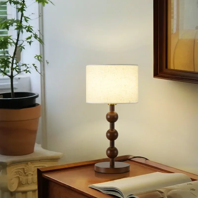 SAMAN Contemporary Creativity Table Lamp American Retro Art Living Room Study Villa Hotel Bedroom LED Bedside Desk Light