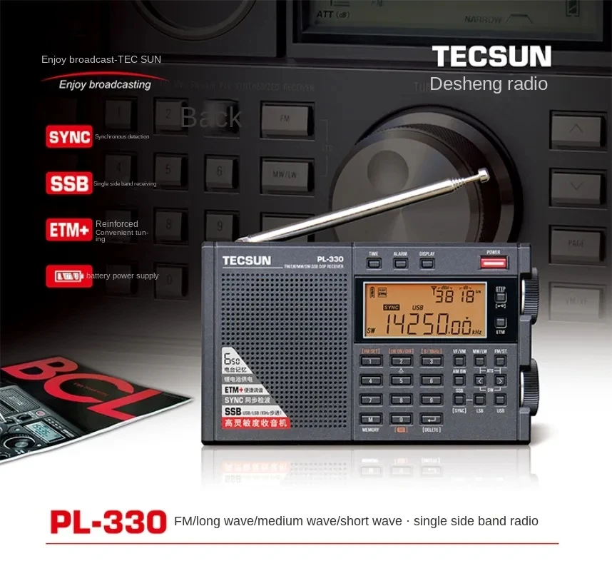 Tecsun PL-330 Radio FM /LW/SW/MW - SSB all-band Radio Tecsun pl330 Portable Radio