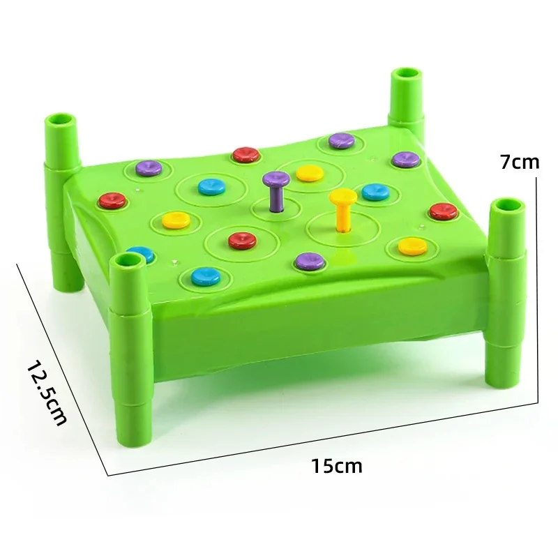 Sorting & Stacking Toys STEM Sensory Toys Back To School, Hammer Nail Pegging Game Parent-Child Interactive Concentration