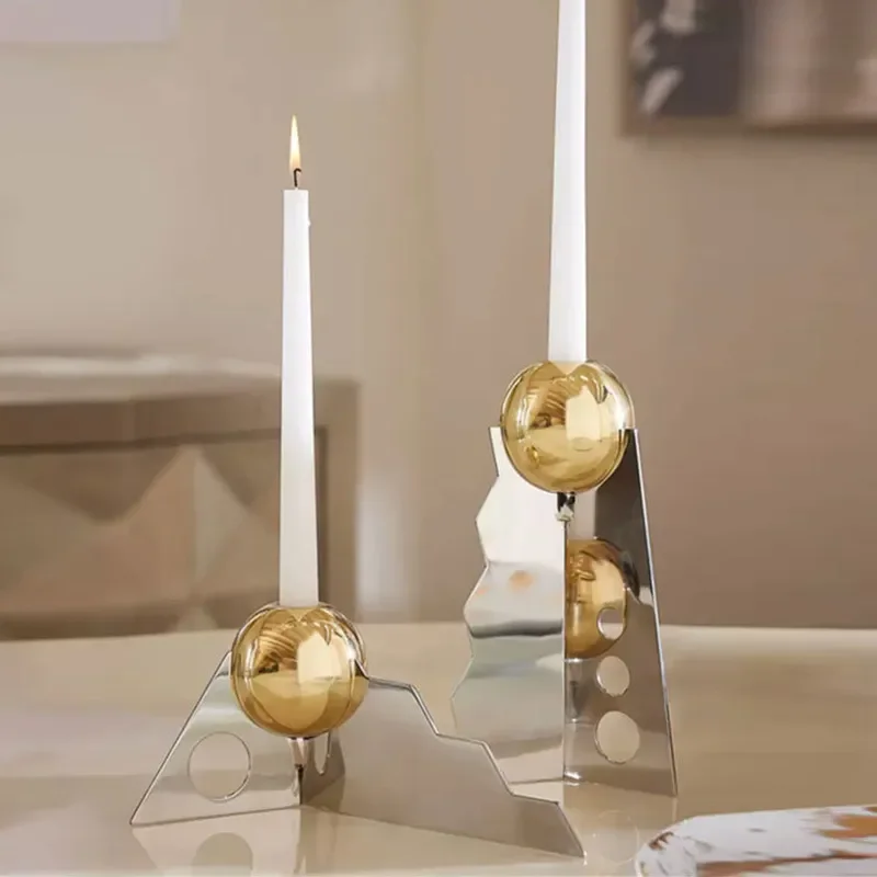 Modern Minimalist Candle Holder Futuristic Design Decor for Living Room Hotel Entrance Desktop Ornament Home Decoration Piece