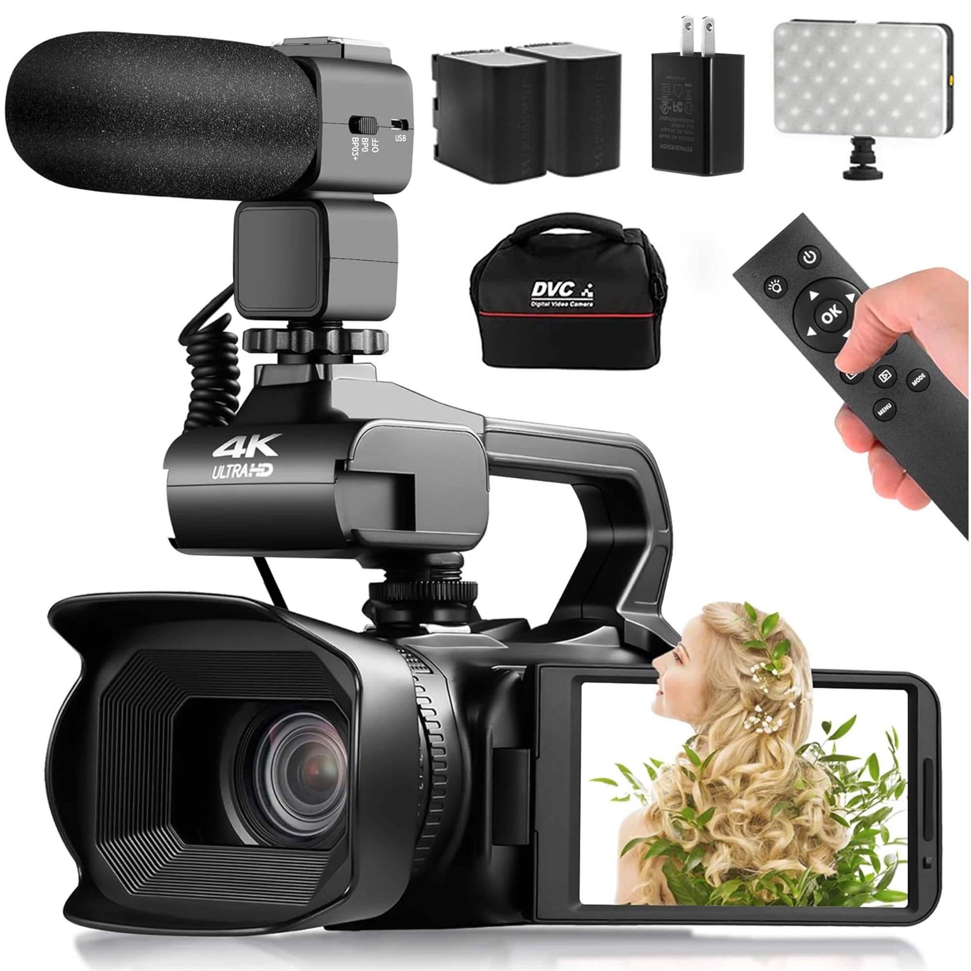 64MP Digital Video Camera For Photography Youtube Vlog Camcorder 4K Live Stream Webcam Camera 18X Zoom 4