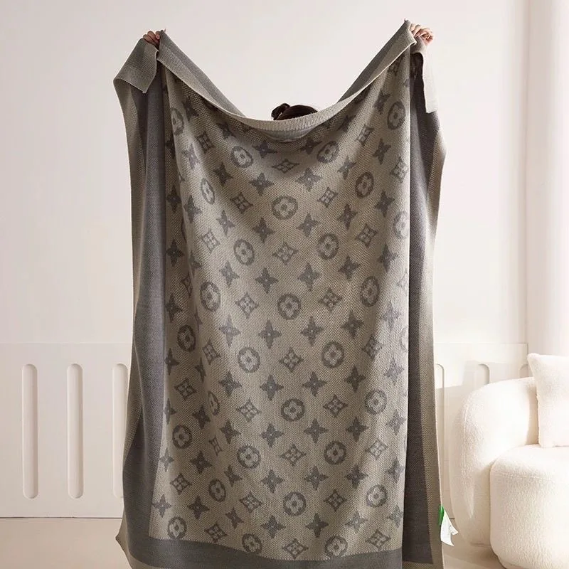 

Осеннее и зимнее авиационное вязаное одеяло, одеяло, зимнее толстое теплое уличное одеяло с шалью для сна, продвинутое