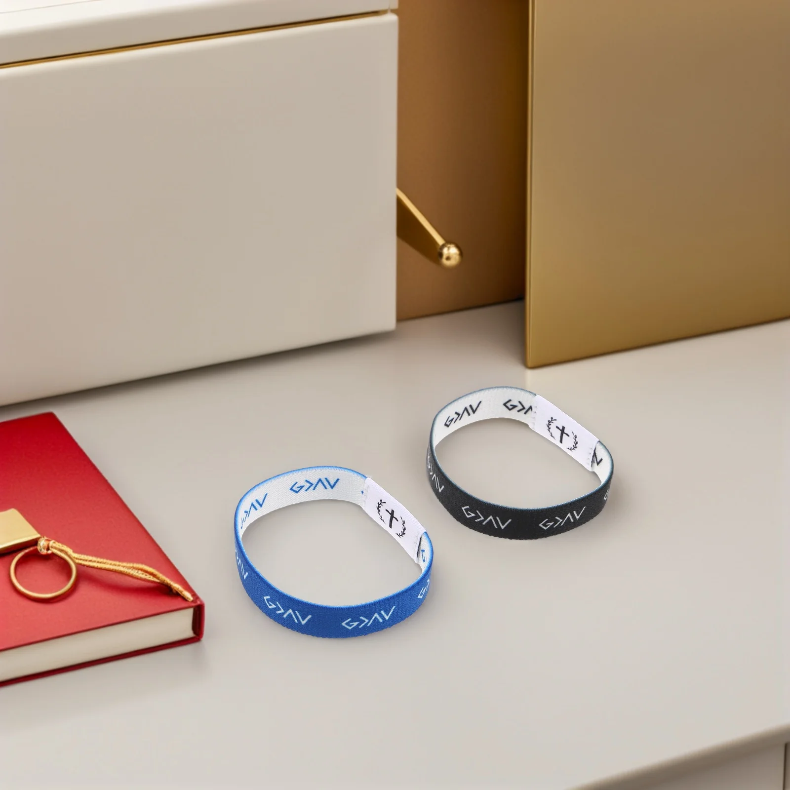 

2Pcs Christian Bible Wristbands Elastic Scripture Bracelets Motivational Faith Inspirational Wristband for Study Events