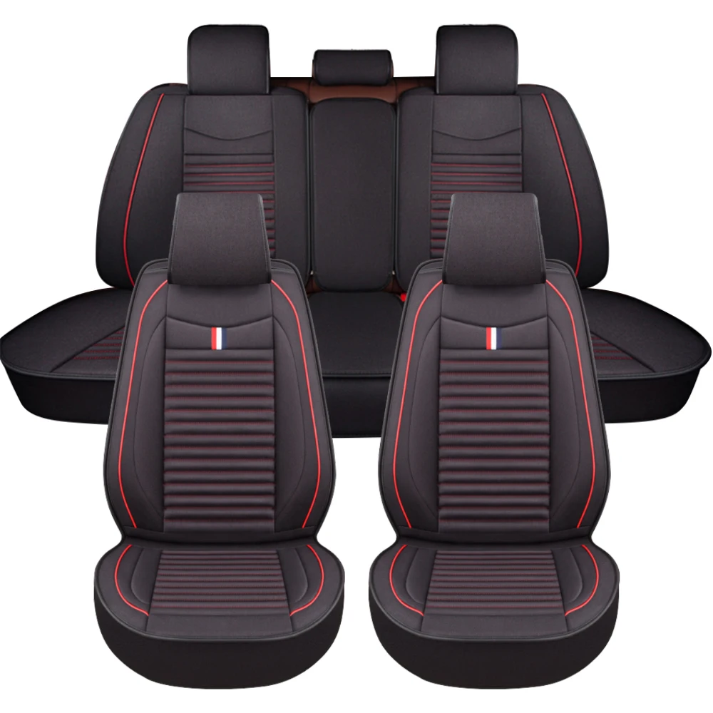 Cojín para asiento de coche, funda protectora para asiento de coche, lino transpirable, funda interior universal para asiento delantero de coche, para las cuatro estaciones